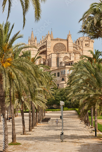 Palma de Mallorca cathedral. Balearic islands. Spanish cultural heritage. Landmark photo