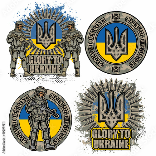 military ukraine chevron, grunge vintage design t shirts