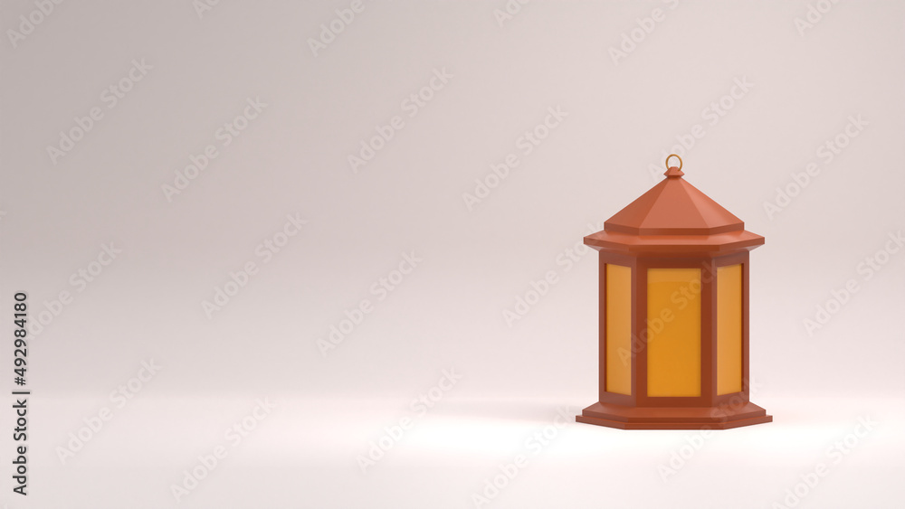 3d render islamic lantern copy space background illustration isolated 3d render islamic lantern copy space background illustration isolated