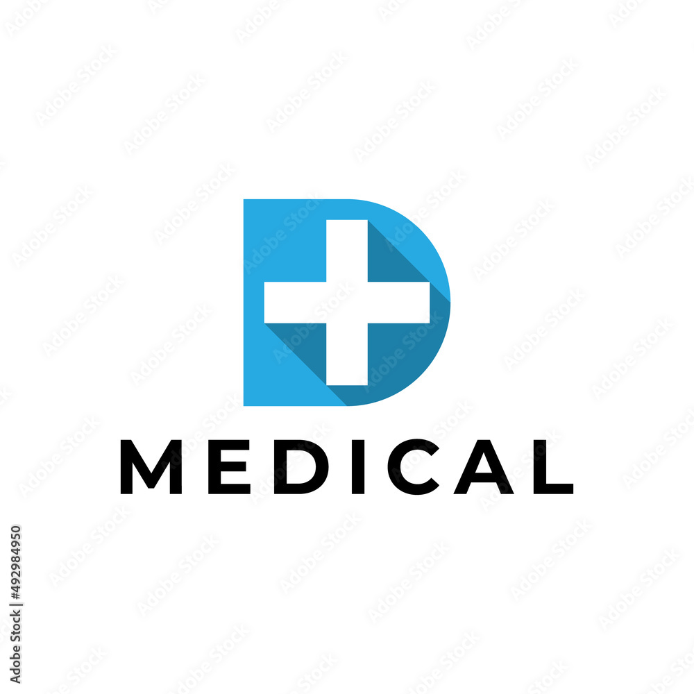 Obraz premium letter D medical logo design