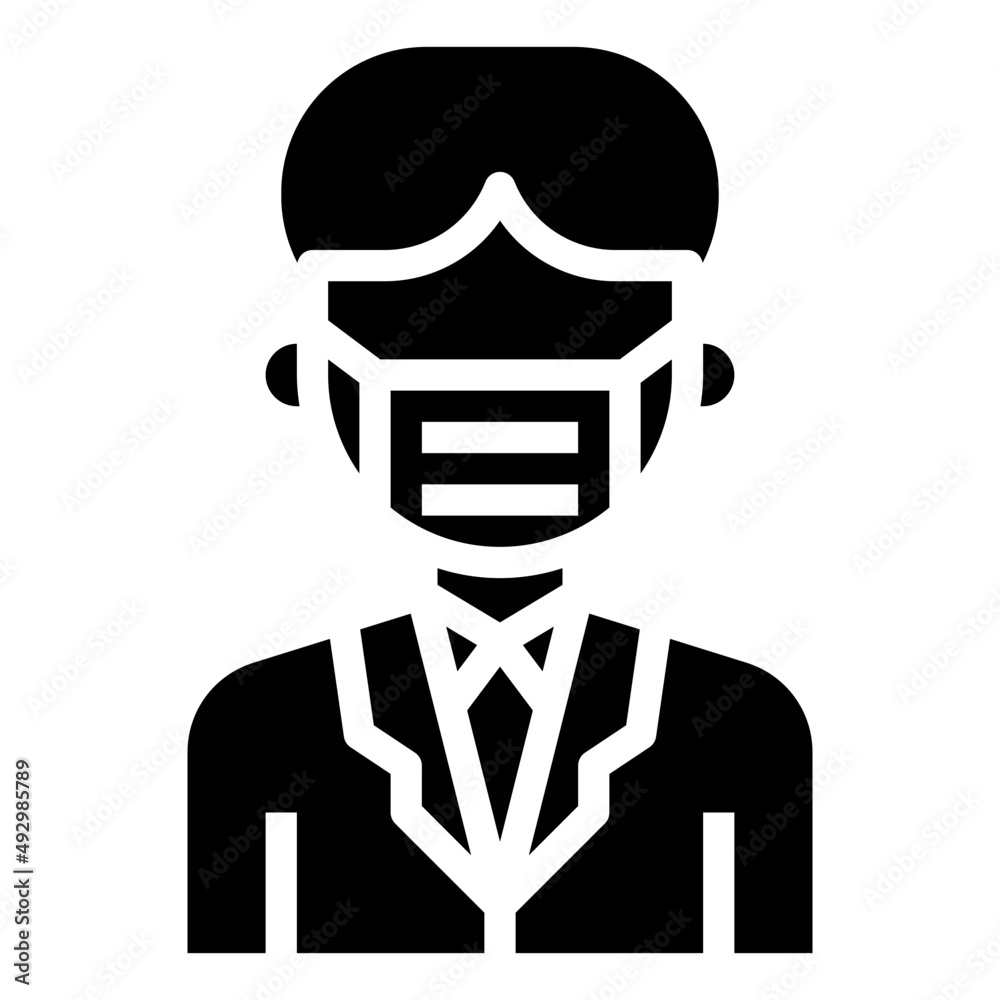 BUSINESSMAN glyph icon,linear,outline,graphic,illustration