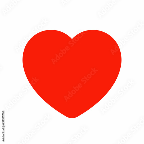Red symmetric heart isolated on white background. Minimalistic illustration for weddings, prints, t-shirts, Valentines Day cards. Sign of love, romance, feelings, relationships. Vector illustration Free Download Red symmetric heart isolated on white background. Minimalistic illustration for weddings, prints, t-shirts, Valentines Day cards. Sign of love, romance, feelings, relationships. Vector illustration - GFXLoad