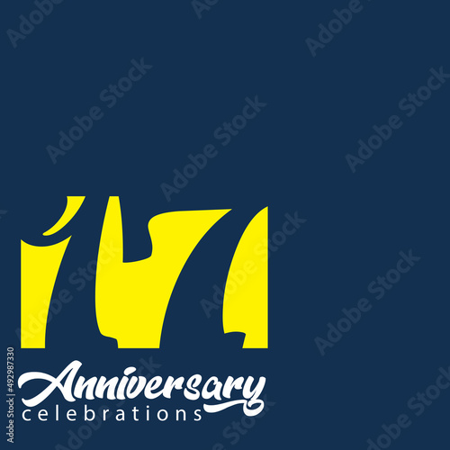 17 YEAR Anniversary celebrations logo design concept Premium Vector