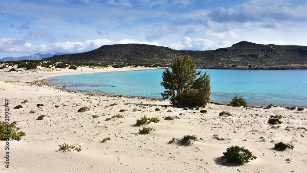 Simos and Fragos bay of island Elafonisos in Greece