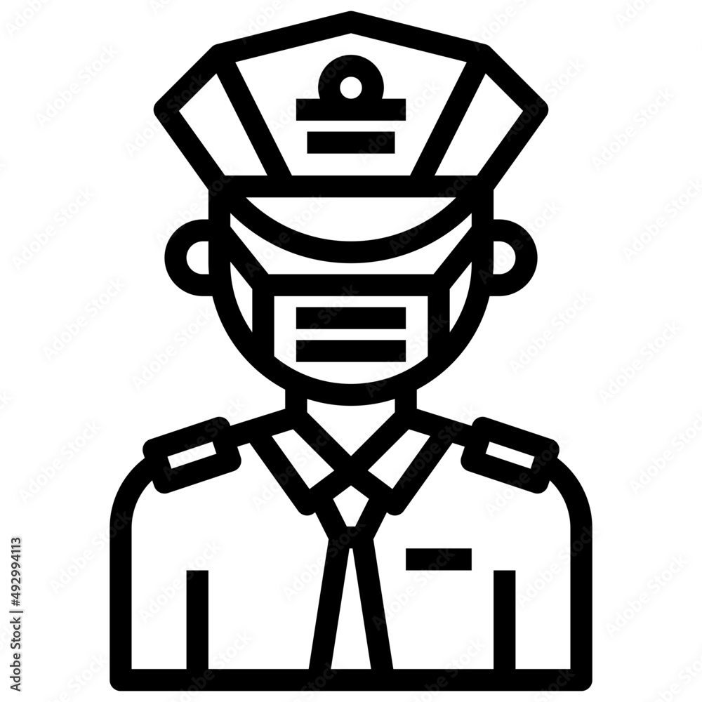 PILOT line icon,linear,outline,graphic,illustration