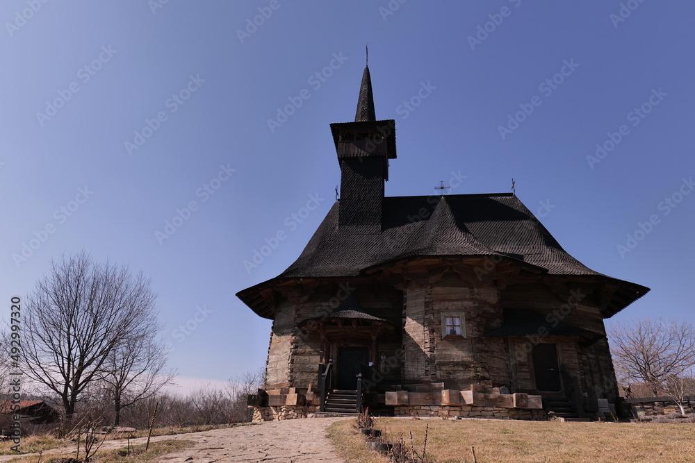 Ancient Moldova. The oldest wooden church in Moldova (Dormition of the Mother of God). It was built in 1642 and is now 380 years old! Neighborhoods of Chisinau (Moldova). Ancient Moldova. The oldest wooden church in Moldova (Dormition of the Mother of God). It was built in 1642 and is now 380 years old! Neighborhoods of Chisinau (Moldova).