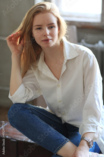 Woman in white shirt © racool_studio