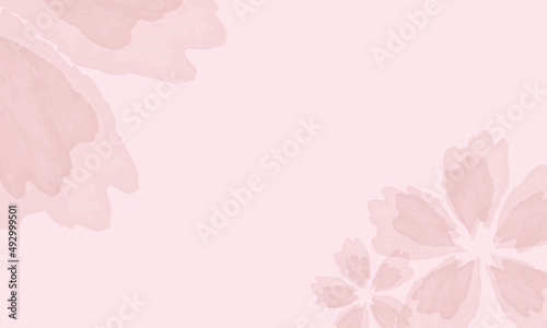 Textured watercolor blush romantic vector background. Pink and peach abstract brush strokes flowers for Mothers Day, Valentines and weddings with copy space