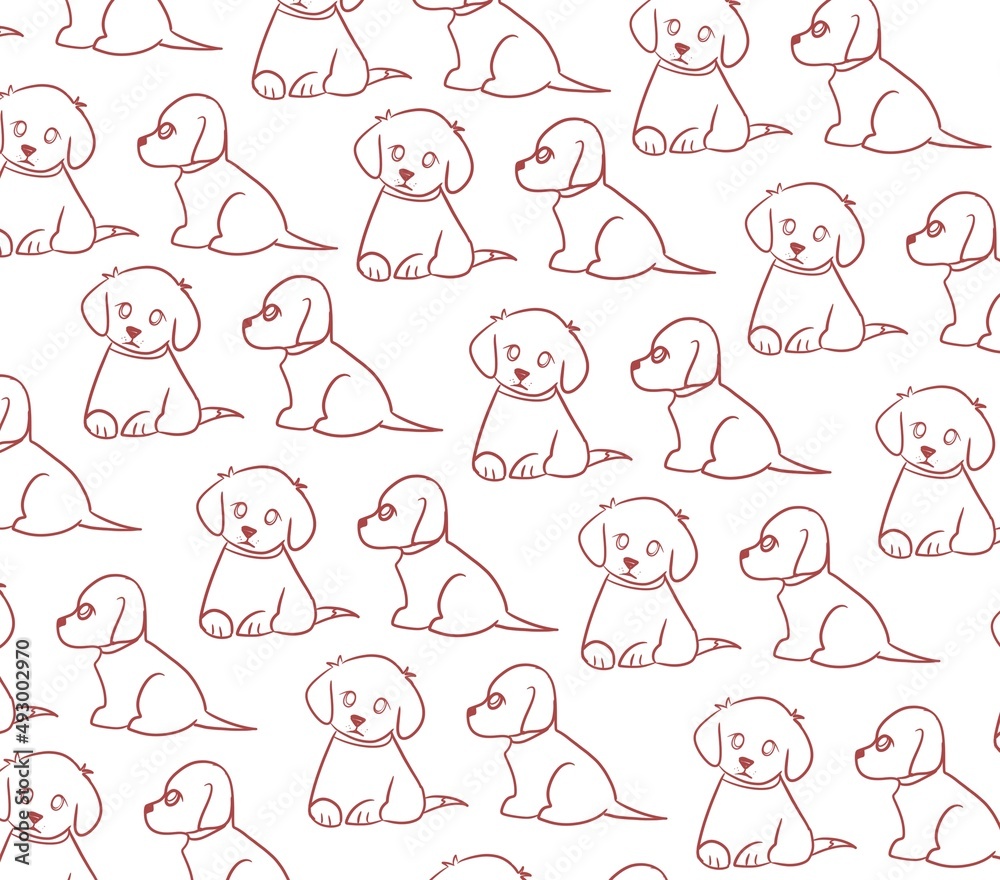 seamless pattern with puppies dog pets seamless pattern with puppies dog pets