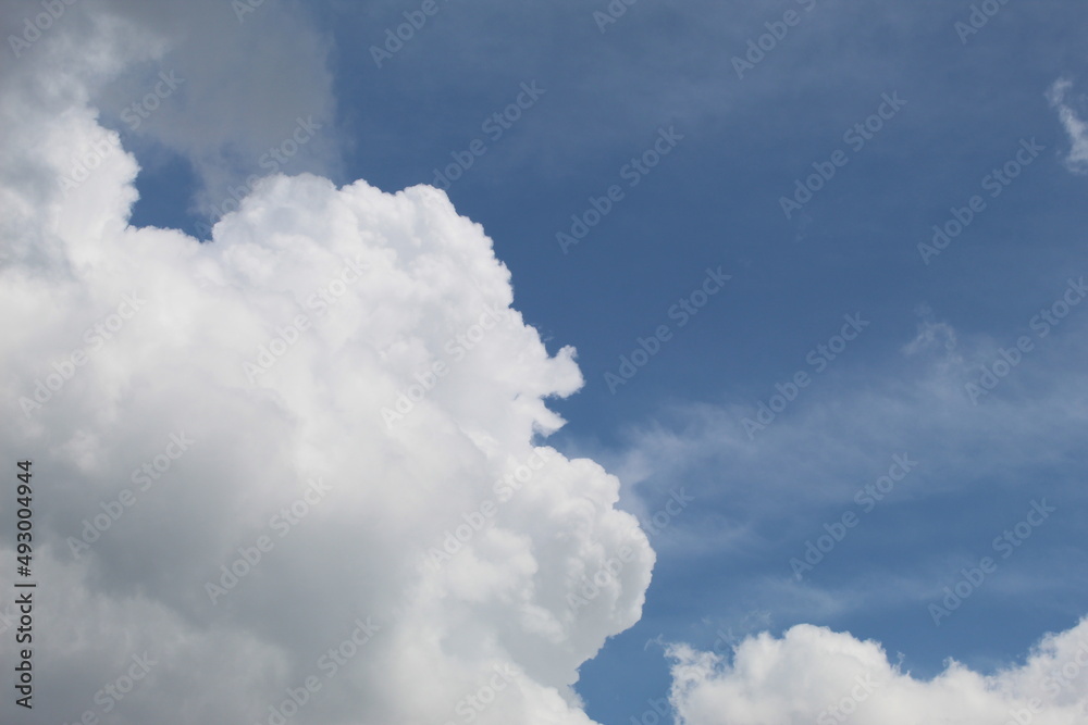 A blue sky with clouds A blue sky with clouds