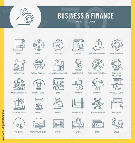Business and Finance Outline Icons