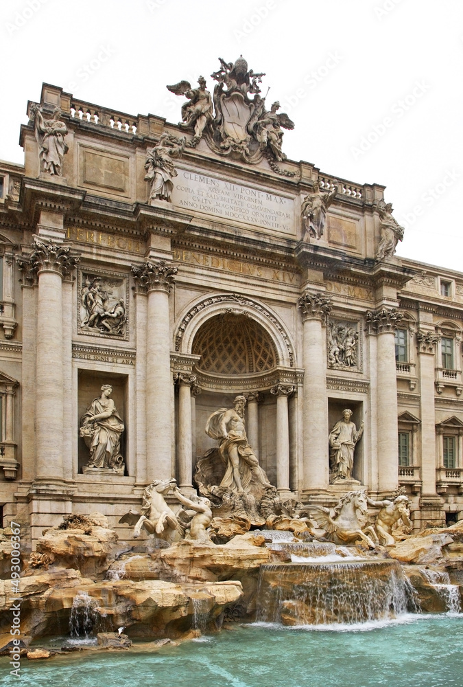 Trevi Fountain (Fontana di Trevi) in Rome. Italy