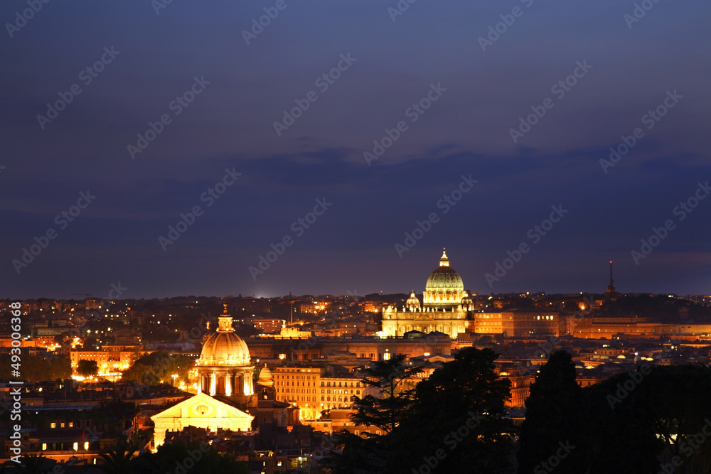 Panoramic view of Rome. Italy