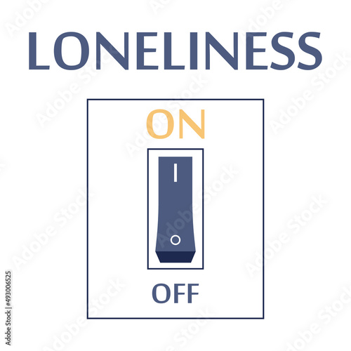 Loneliness or solitude concept. Unhappy person being alone