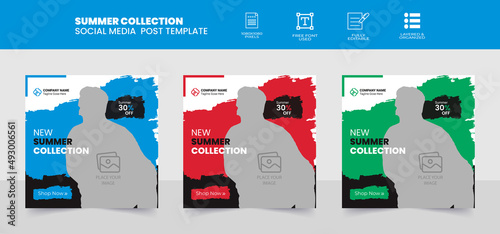 New Arrival  Fashion sale square social media post or banner template 