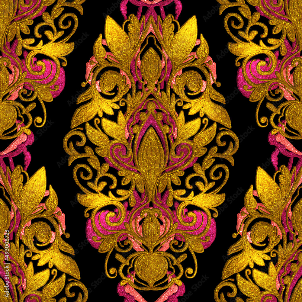 Gold embroidery with arabesques Gold embroidery with arabesques