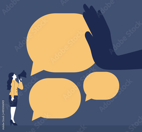 Gender inequality concept. Bias and sexism in workplace or social