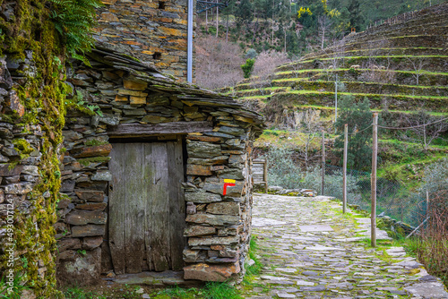 Stone houses and stone streets of Piodao, Aldeias de Xisto, Portugal. Schist villages in Portugal photo