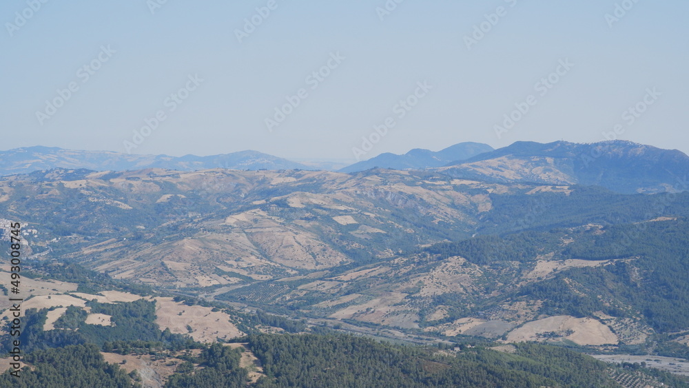 Dark landscape of Alps in summer 