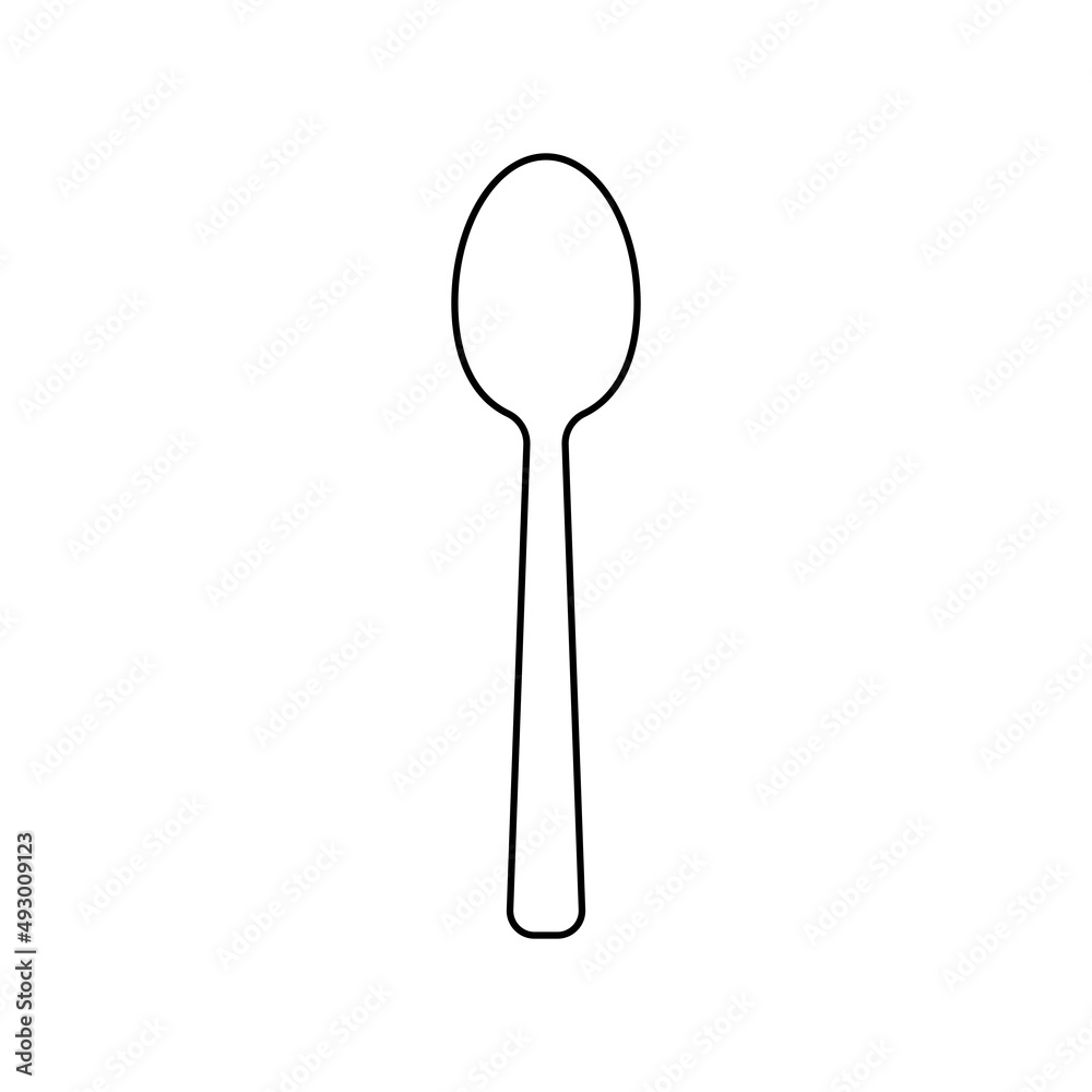 Spoon icon in line style Spoon icon in line style