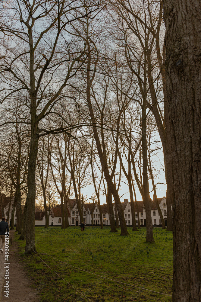 Obraz premium Classic view of the historic city center of Bruges, West Flanders province, Belgium. Cityscape of Bruges.