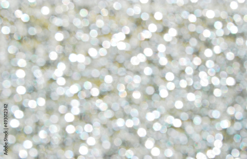 Silver de focused glitter sparkle background