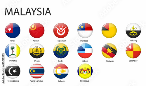 all Flags of regions of Malaysia photo