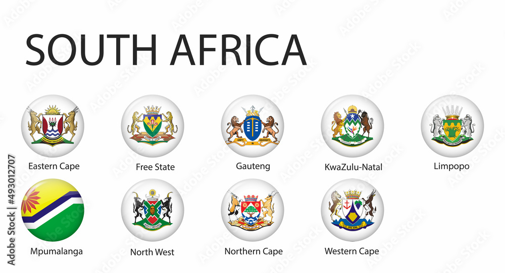 all Flags of regions of South Africa