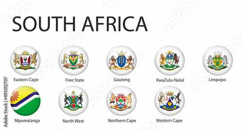 all Flags of regions of South Africa