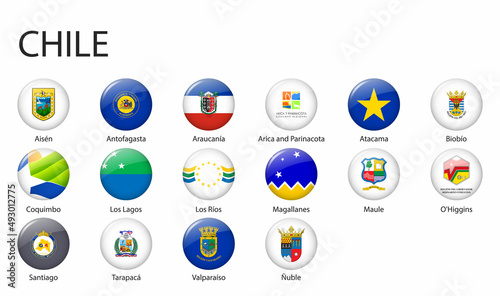 all Flags of regions of Chile photo