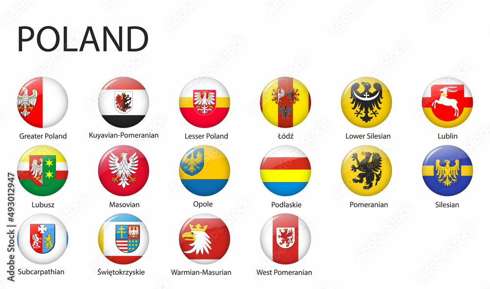all Flags of regions of Poland all Flags of regions of Poland
