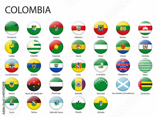 all Flags of regions of Colombia photo