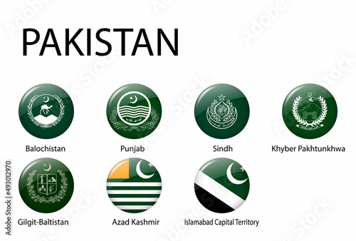 all Flags of regions of Pakistan photo
