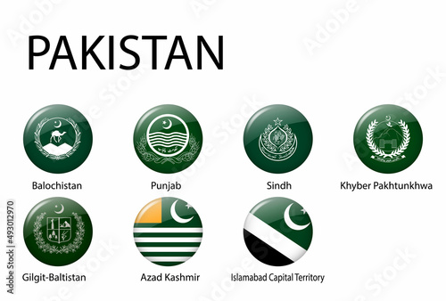 all Flags of regions of Pakistan