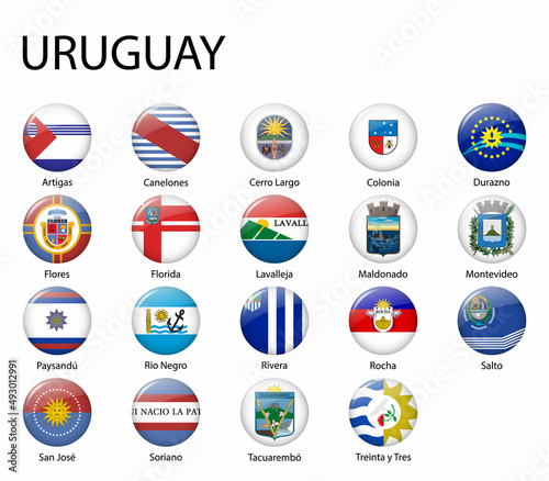 all Flags of regions of Uruguay photo
