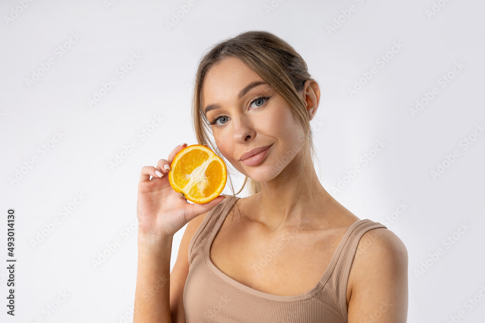 portrait of a cute attractive female with oranges
portrait of a cute attractive female with oranges