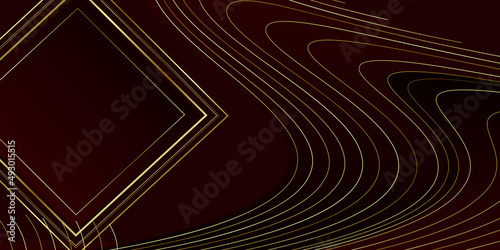 Luxury dark red background with gold lines