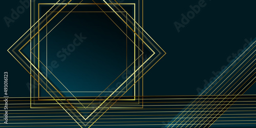Abstract dark blue and gold background vector