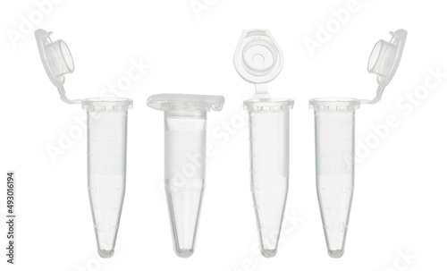 PCR microtube on a white background, PCR test tube on a white background