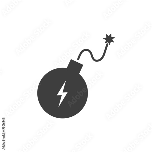 Bomb icon,vector illustration. Flat design style. vector bomb icon illustration isolated on White background, bomb icon Eps10.