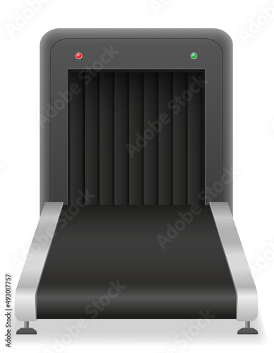 airport baggage scanner vector illustration