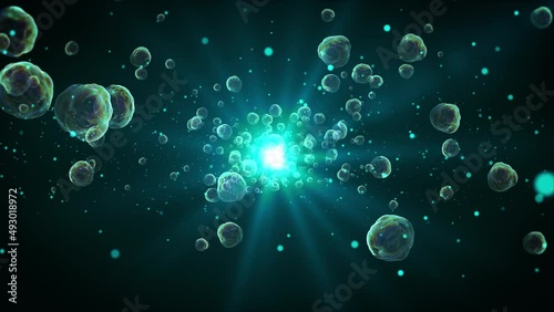 bubble particle loop animation