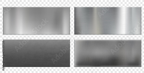 Vector steel and aluminum textured plates.