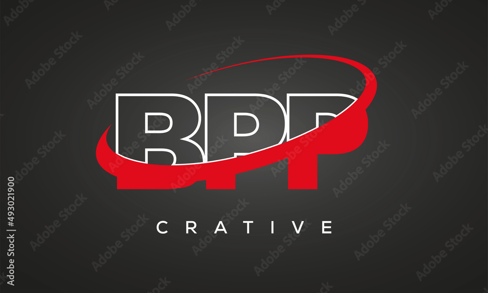 BPP creative letters logo with 360 symbol vector art template design BPP creative letters logo with 360 symbol vector art template design
