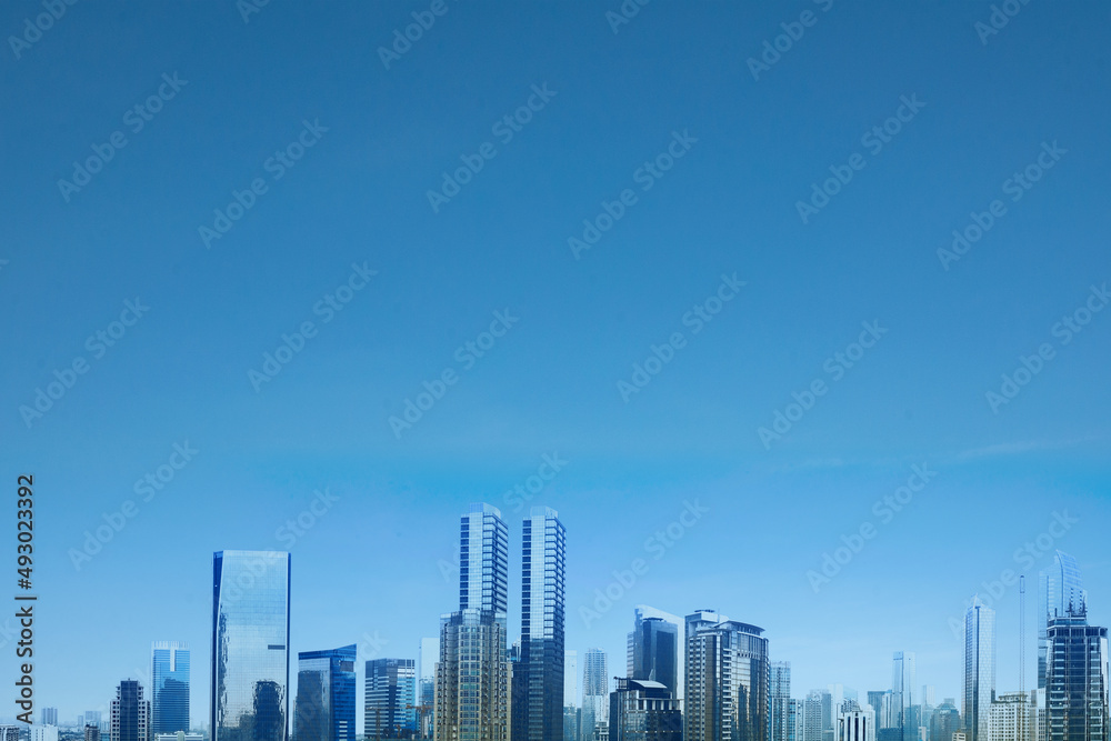 Fototapeta premium Skyscrapers and modern buildings