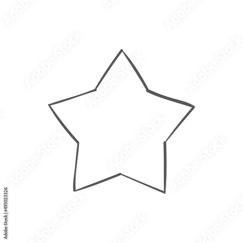 Star doodle  hand drawn icon.