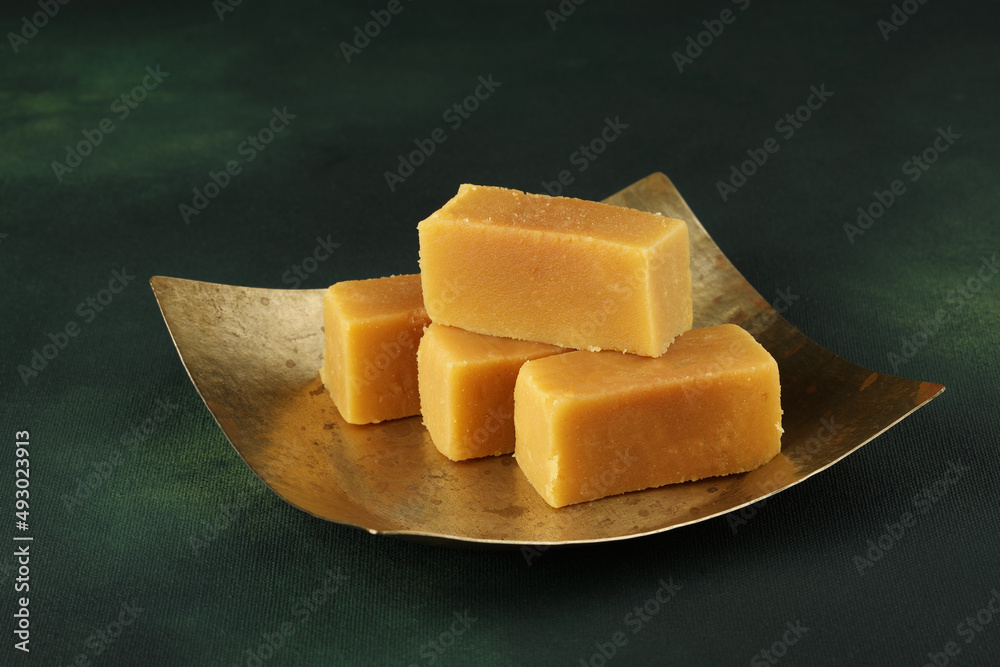 Mysore pak, a traditional, popular, and delicious sweet dish native to