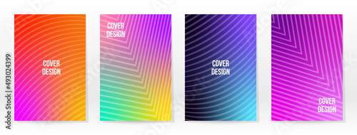 Minimal Poster. Pastel Soft. Rainbow Gradient Set.