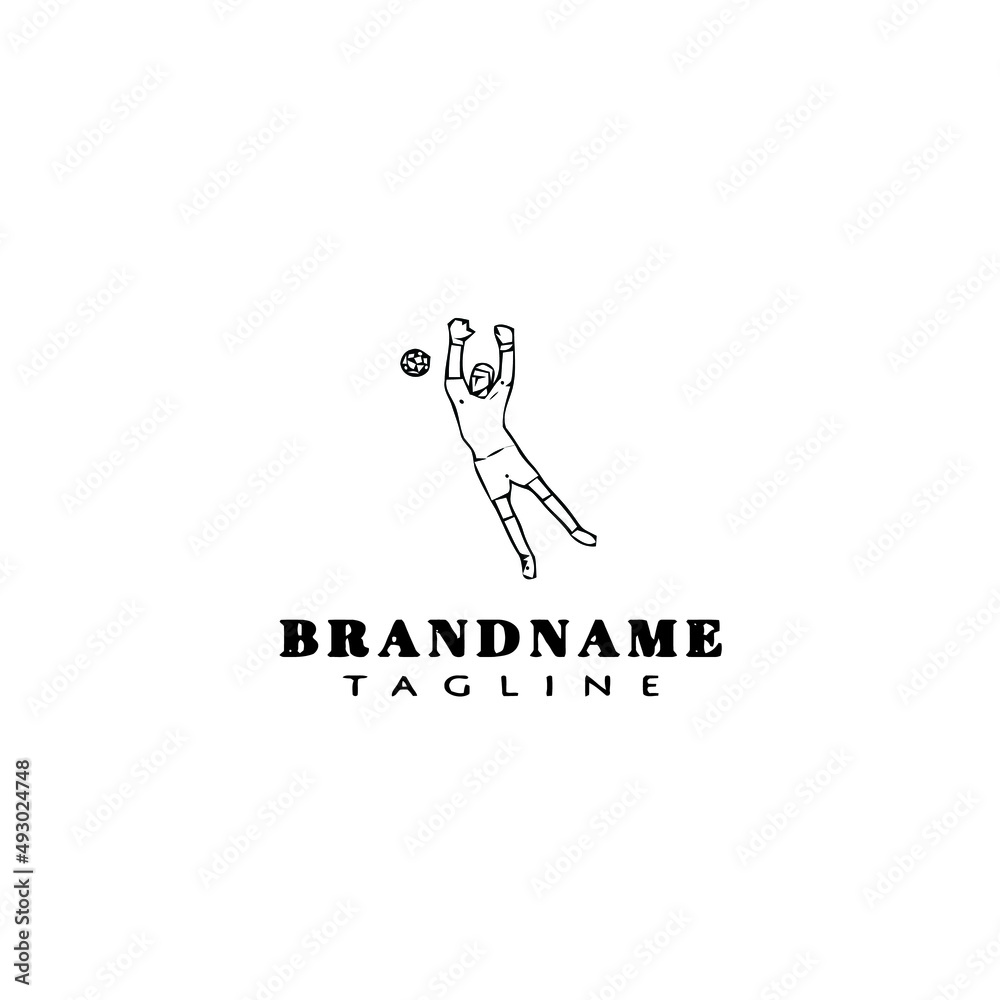 goalkeeper logo cartoon icon vector illustration goalkeeper logo cartoon icon vector illustration