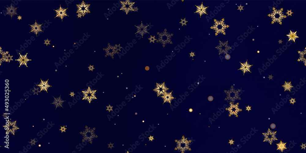 Gold Falling Snowflakes seamless pattern. Gold Falling Snowflakes seamless pattern.
